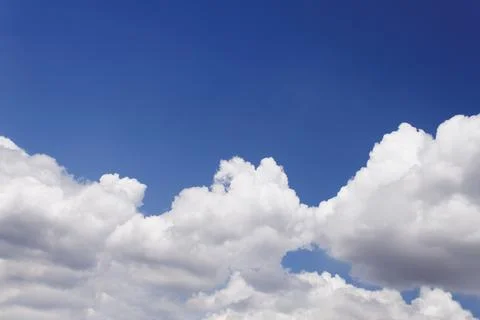 White cloud on the blue sky Stock Photos