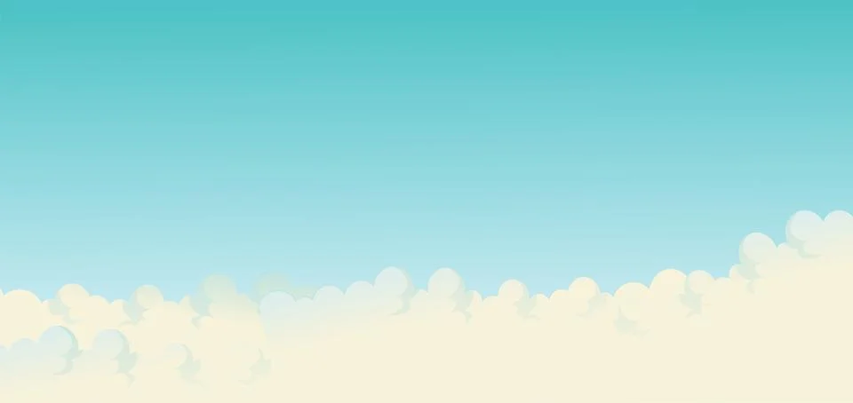 White Cloud On Blue Sky Vector Illustration Stock Illustration