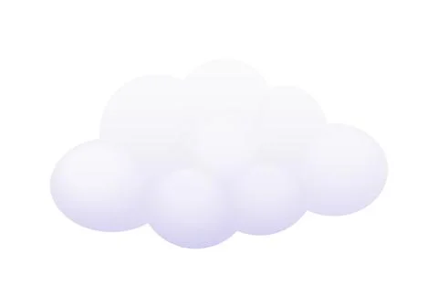 White cloud in bubble shape, realistic game and meteorology element イラスト素材