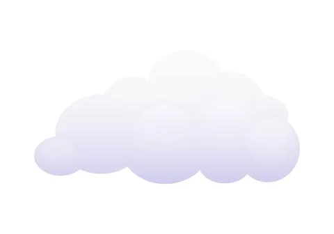 White cloud in bubble shape, realistic rainy weather element Stockillustratie