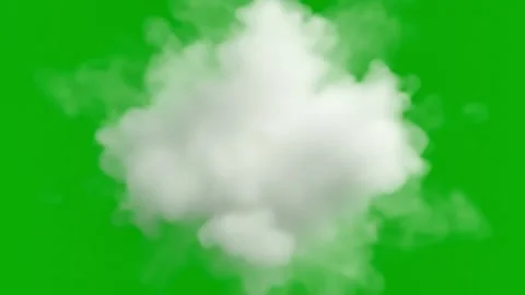 White Cloud Burst on Green Background 스톡 동영상 316247849