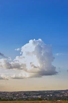 White cloud on clear blue sky Stock Photos