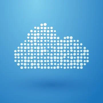 White cloud composed of small polka dots Stock Illustration
