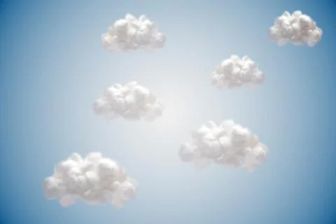 White cloud computing clouds Illustrazione stock
