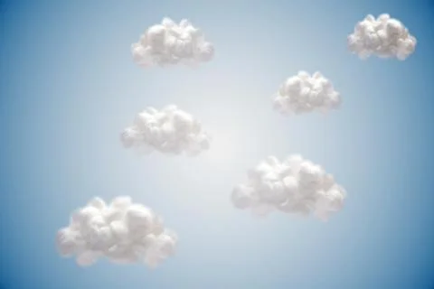 White cloud computing clouds Foto stock