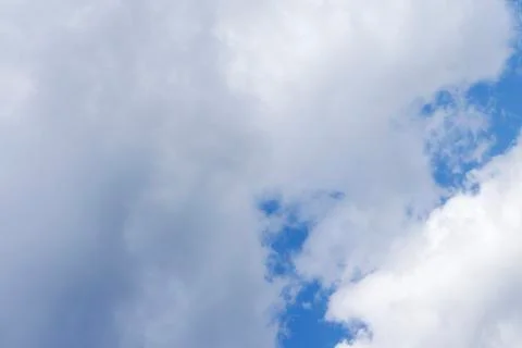 A white cloud covered the sky with a blanket Stock Photos