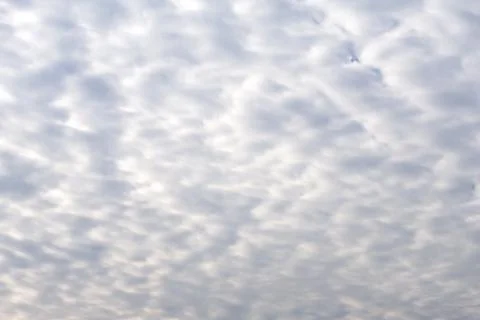A white cloud covered the sky with a blanket . Stock Photos