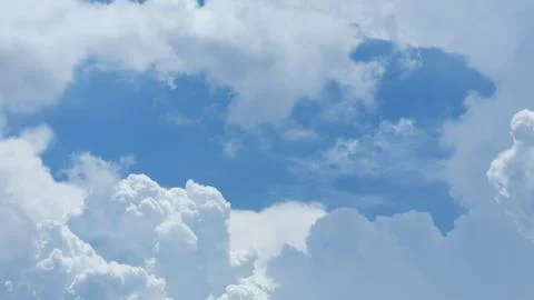 White cloud covered sky, cloudy dramatic sky, abstract heaven background Stock Photos