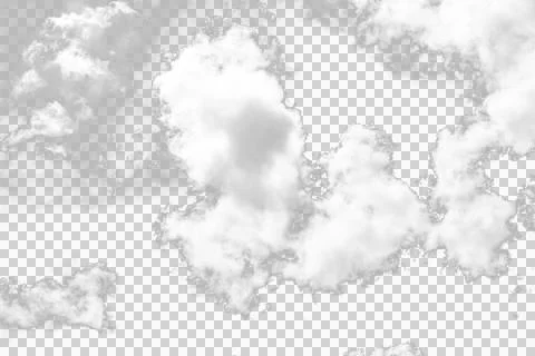 White cloud cutout on the background and texture. Stock Photos