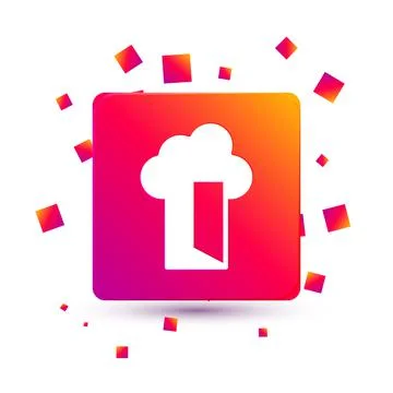 White Cloud database icon isolated on white background. Cloud computing concept Illustrazione stock