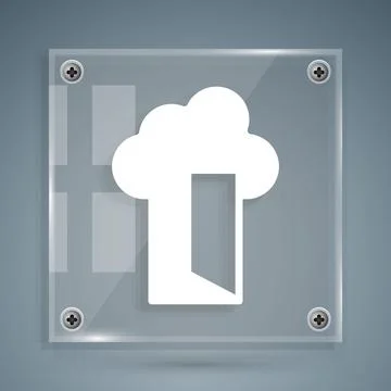 White Cloud database icon isolated on grey background. Cloud computing concept 스톡 일러스트