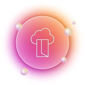 White Cloud database icon isolated on white background. Cloud computing con.. Stock Illustration