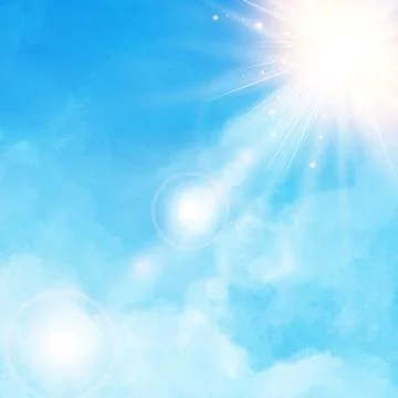 White cloud detail in blue sky with sunshine daylight.vector illustration bac イラスト素材