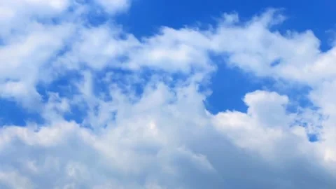 White cloud floating timelapse in the summer blue sky Stock Footage 150220215
