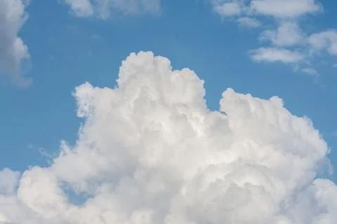 White cloud formations on the blue sky. Abstract heaven background with whi.. Photos
