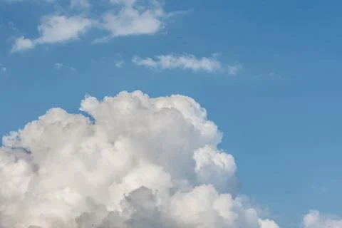White cloud formations on the blue sky. Abstract heaven background with whi.. Photos