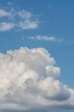 White cloud formations on the blue sky. Abstract heaven background with whi.. Photos