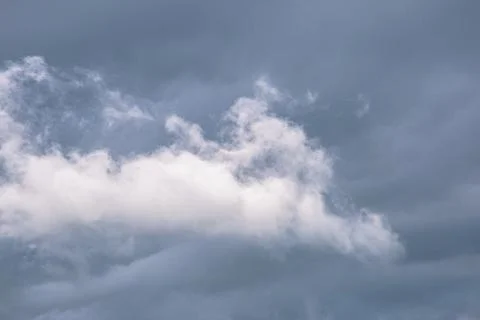 White cloud on gray sky Stock Photos