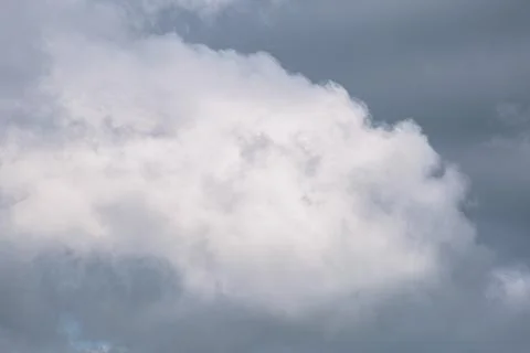 White cloud on gray sky Stock Photos