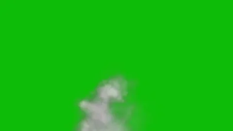 A white cloud on a green background Vídeos de archivo 331103365