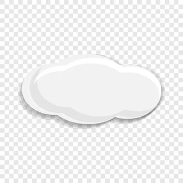 White cloud icon, cartoon style Stock Illustration