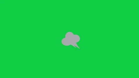 A white cloud-like icon glowing on a green screen for simplicity. Video stock 299045668