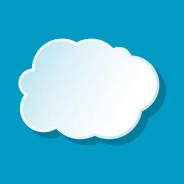 White cloud icon Illustrazione stock