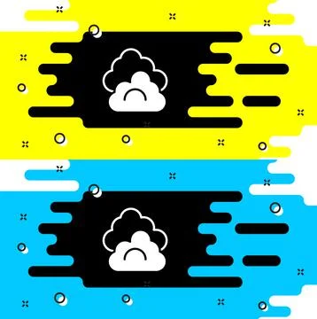 White Cloud icon isolated on black background. Vector イラスト素材