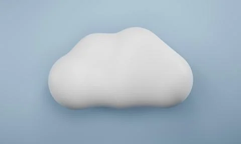 White cloud illustration, 3d render Stock Illustration