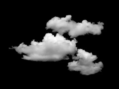 White cloud isolated on a black background, Real cloud photo, Separate whit.. 스톡 사진