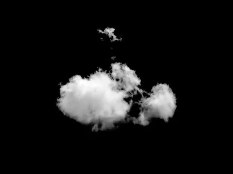 White cloud isolated on a black background, Real cloud photo, Separate whit.. 스톡 사진