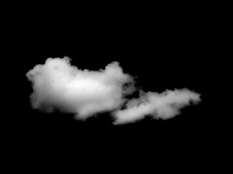 White cloud isolated on a black background, Real cloud photo, Separate whit.. Stock Photos