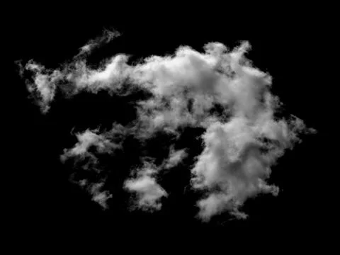 White cloud isolated on a black background, Real cloud photo, Separate whit.. 스톡 사진