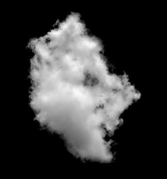 White cloud isolated on a black background, Real cloud photo, Separate whit.. 스톡 사진