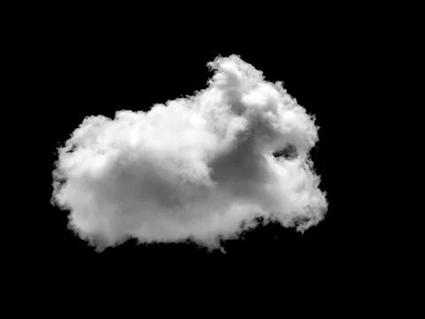 White cloud isolated on a black background, Real cloud photo, Separate whit.. 스톡 사진