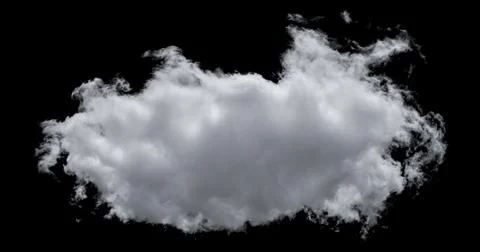 White cloud isolated on black background, Fluffy texture , Abstract smoke Stock Photos