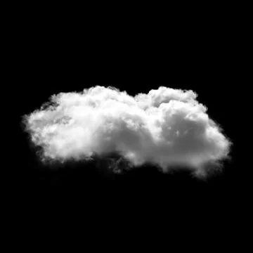White cloud isolated over black background 스톡 일러스트