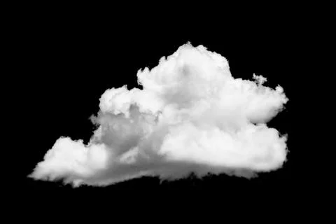 White cloud isolated over black Stock Photos