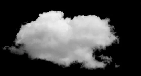 White cloud isolated over black Stock Photos