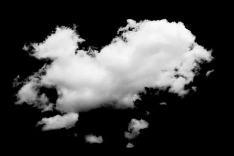 White cloud isolated over black Stock Photos