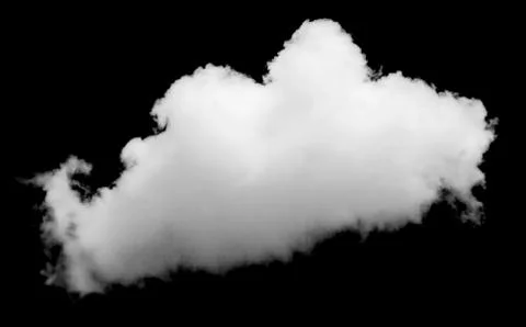 White cloud isolated over black Stock Photos