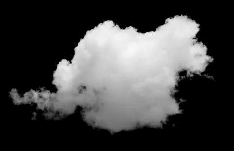 White cloud isolated over black Stock Photos