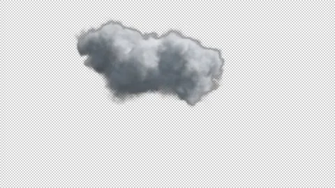 White cloud isolated in time lapse on black background with alpha channel Stock Footage 237356673