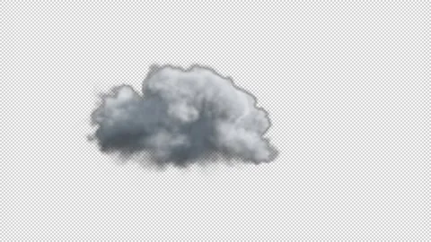 White cloud isolated in time lapse on black background with alpha channel Stock Footage 237356674