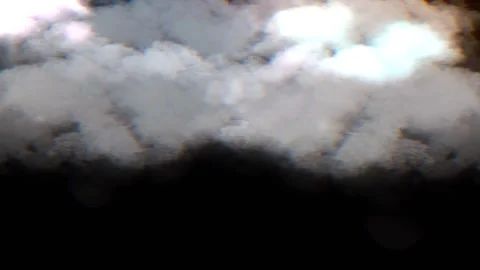 White Cloud Lights Blinking Strobe in Dark Sky 4K Overlay Background Stock Footage 289913999