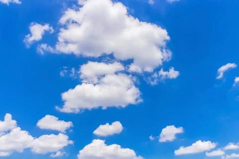 White cloud lumpy with  clear beautiful sky Stock Photos