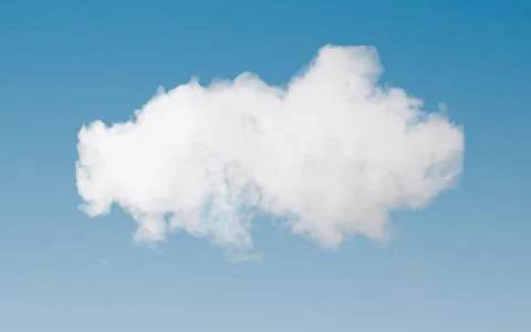 White cloud model, white smoke, 3d rendering. Stock Illustration