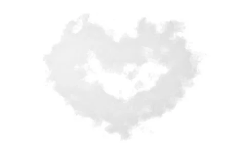 White cloud model, white smoke, 3d rendering. Illustrazione stock