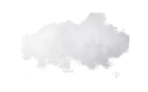 White cloud model, white smoke, 3d rendering. Illustrazione stock