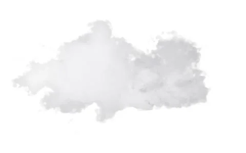 White cloud model, white smoke, 3d rendering. Illustrazione stock